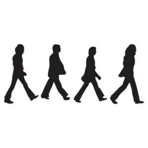 The Beatles Abbey Road Black Vinyl Sticker
