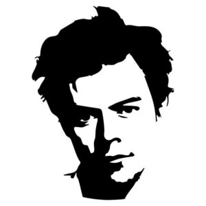 Harry Styles Face Black Vinyl Sticker