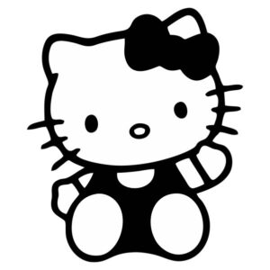 Hello Kitty Black Vinyl Sticker