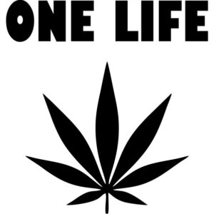 One Life Black Vinyl Sticker