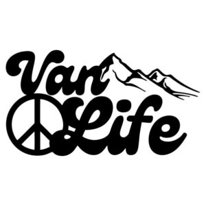 Van Life Black Vinyl Sticker